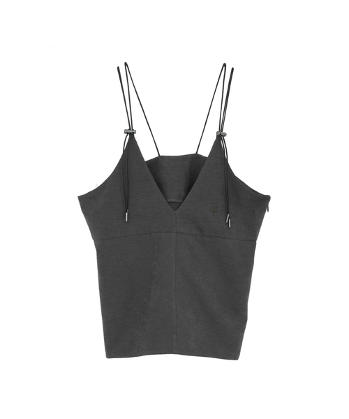 CONVERSE TOKYO（コンバーストウキョウ）の「PEACH POPLIN CAMISOLE BUSTIER（キャミソール・レディース・チャコールグレー/ベージュ/レッド・FREE）」の2枚目の写真