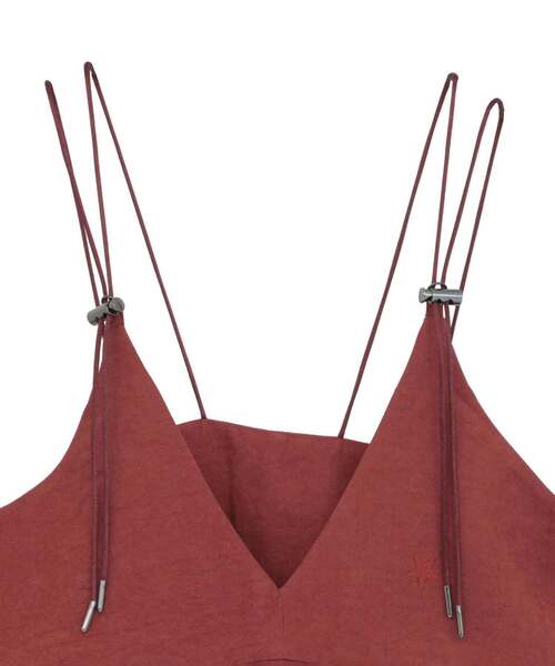 CONVERSE TOKYO（コンバーストウキョウ）の「PEACH POPLIN CAMISOLE BUSTIER（キャミソール・レディース・チャコールグレー/ベージュ/レッド・FREE）」の12枚目の写真