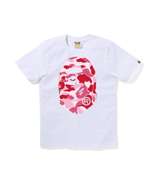 A BATHING APE(アベイシングエイプ)の「ABC CAMO BIG APE HEAD TEE(Tシャツ/カットソー・レディース・ブラック×ブルー/ブラック×ピンク/ホワイト×ピンク/ホワイト×グリーン/ブラック×グリーン/ホワイト×ブルー・SMALL/X-SMALL/MEDIUM/XX-SMALL)」の4枚目の写真