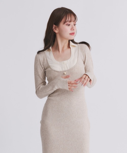 グラムリップス　ドッキング KNIT ワンピース グラムリップス ドッキング KNIT ワンピース 10.18(金)21:00