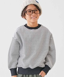 タイムセール！！GOOD DESIGN SHOP ボーダースウェット セール】エンブレムロゴ刺繍BIGスウェット/トレーナー