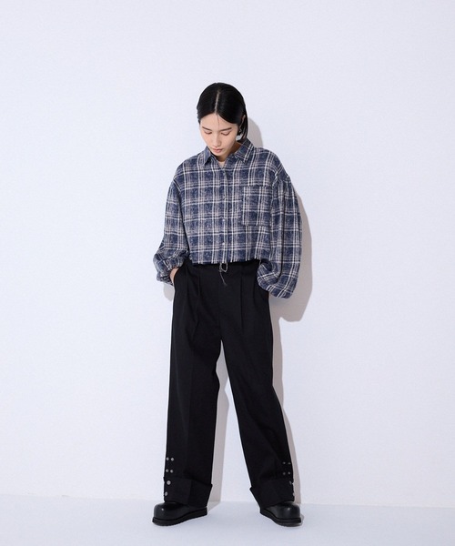 JEANASIS（ジーナシス）の「サイドスナップストレートパンツ/592716（チノパンツ・レディース・ベージュ/ブラック・SMALL/MEDIUM）」の3枚目の写真