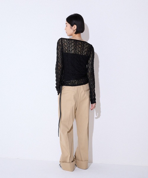 JEANASIS（ジーナシス）の「サイドスナップストレートパンツ/592716（チノパンツ・レディース・ベージュ/ブラック・SMALL/MEDIUM）」の10枚目の写真