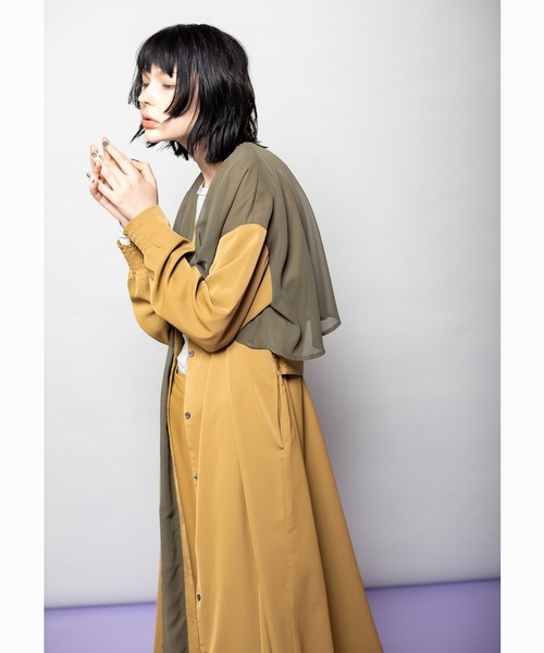 OSMOSIS(オズモーシス)の「シフォンレイヤードワンピース(ワンピース・レディース・ブラウン/カーキ/ブラック・ONE SIZE)」の13枚目の写真