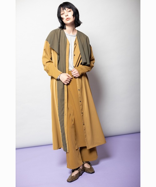 OSMOSIS(オズモーシス)の「シフォンレイヤードワンピース(ワンピース・レディース・ブラウン/カーキ/ブラック・ONE SIZE)」の15枚目の写真