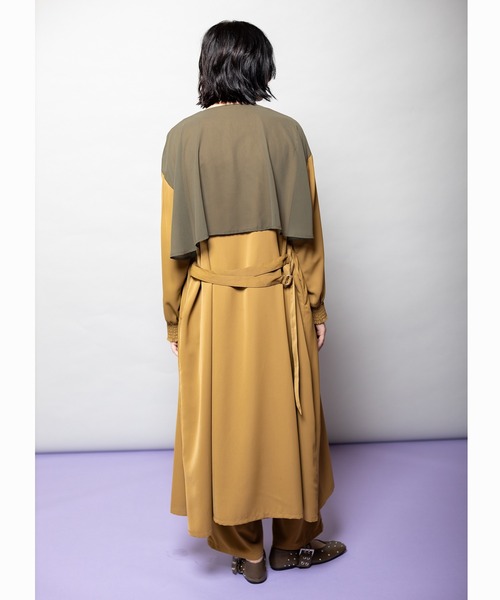 OSMOSIS(オズモーシス)の「シフォンレイヤードワンピース(ワンピース・レディース・ブラウン/カーキ/ブラック・ONE SIZE)」の18枚目の写真