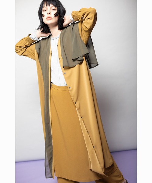 OSMOSIS(オズモーシス)の「シフォンレイヤードワンピース(ワンピース・レディース・ブラウン/カーキ/ブラック・ONE SIZE)」の19枚目の写真