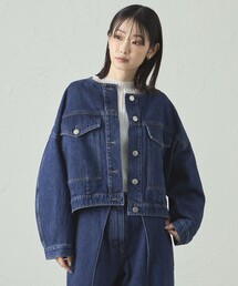 CAST:（キャストコロン）の「【着回し抜群】フォルムデニムブルゾン（ブルゾン）」