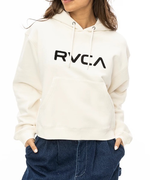 RVCA(ルーカ)の「【RVCA/ルーカ】24AW BIG RVCA HOODIE/ロゴプルオーバーパーカー・フーディー(パーカー・レディース・ホワイト/サンドベージュ/ブラック系その他/ブラック・MEDIUM/SMALL)」の1枚目の写真