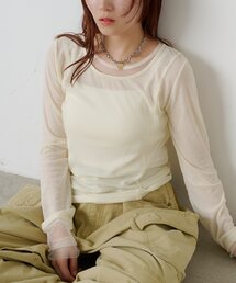 シアーレイヤードカットソー