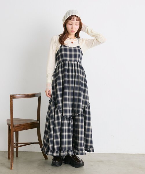 w closet（ダブルクローゼット）の「シアーレイヤードカットソー（Tシャツ/カットソー・レディース・チャコールグレー/アイボリー/ブルー系その他・FREE）」の13枚目の写真