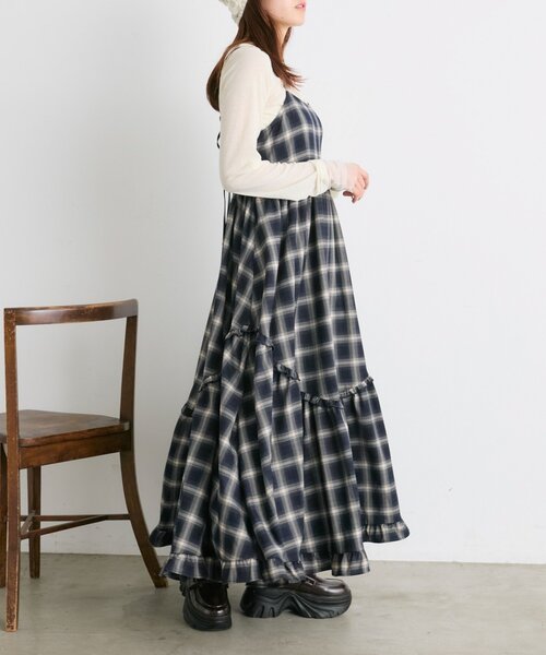 w closet（ダブルクローゼット）の「シアーレイヤードカットソー（Tシャツ/カットソー・レディース・チャコールグレー/アイボリー/ブルー系その他・FREE）」の14枚目の写真