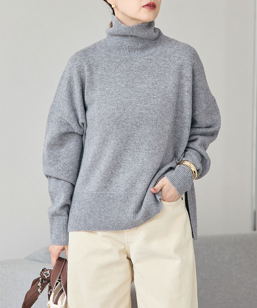 カシミヤMIXハイネックプルオーバー（ニット/セーター）｜journal