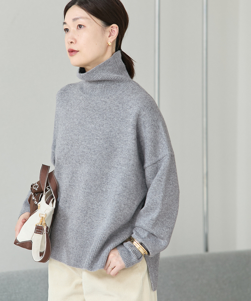 journal standard L'essage（ジャーナルスタンダードレサージュ）の「カシミヤMIXハイネックプルオーバー（ニット/セーター・レディース・グレー/シャーベット/キャメル・FREE）」の8枚目の写真