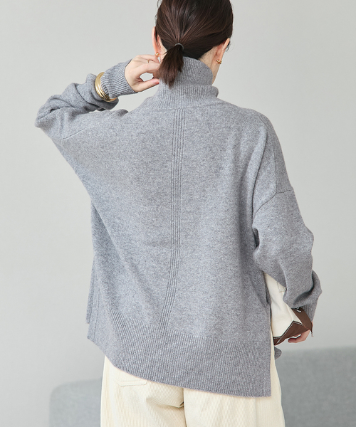 journal standard L'essage（ジャーナルスタンダードレサージュ）の「カシミヤMIXハイネックプルオーバー（ニット/セーター・レディース・グレー/シャーベット/キャメル・FREE）」の10枚目の写真