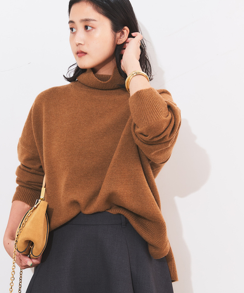 journal standard L'essage（ジャーナルスタンダードレサージュ）の「カシミヤMIXハイネックプルオーバー（ニット/セーター・レディース・グレー/シャーベット/キャメル・FREE）」の15枚目の写真