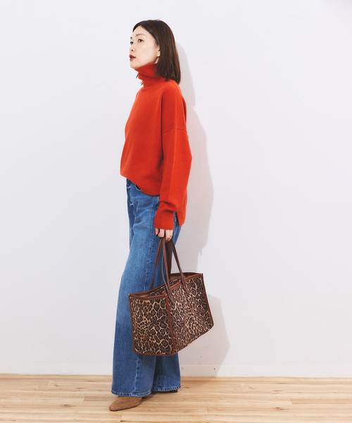 journal standard L'essage（ジャーナルスタンダードレサージュ）の「カシミヤMIXハイネックプルオーバー（ニット/セーター・レディース・グレー/シャーベット/キャメル・FREE）」の19枚目の写真