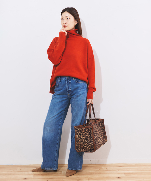 journal standard L'essage（ジャーナルスタンダードレサージュ）の「カシミヤMIXハイネックプルオーバー（ニット/セーター・レディース・グレー/シャーベット/キャメル・FREE）」の21枚目の写真