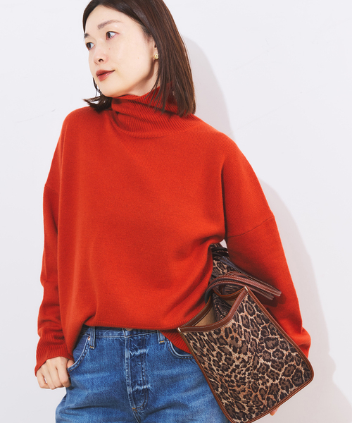 journal standard L'essage（ジャーナルスタンダードレサージュ）の「カシミヤMIXハイネックプルオーバー（ニット/セーター・レディース・グレー/シャーベット/キャメル・FREE）」の22枚目の写真