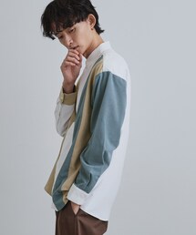 tk.TAKEO KIKUCHI（ティーケータケオキクチ）の「コーデュロイ＆スエード切替シャツ（シャツ/ブラウス）」