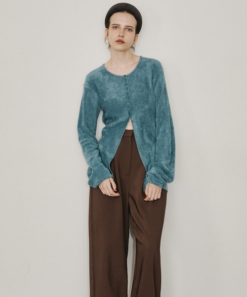 room153（ルームイチゴサン）の「ソフトモールニットカーディガン（カーディガン/ボレロ・レディース・ベージュ/ブルー/アイボリー/ブラック・FREE）」の22枚目の写真