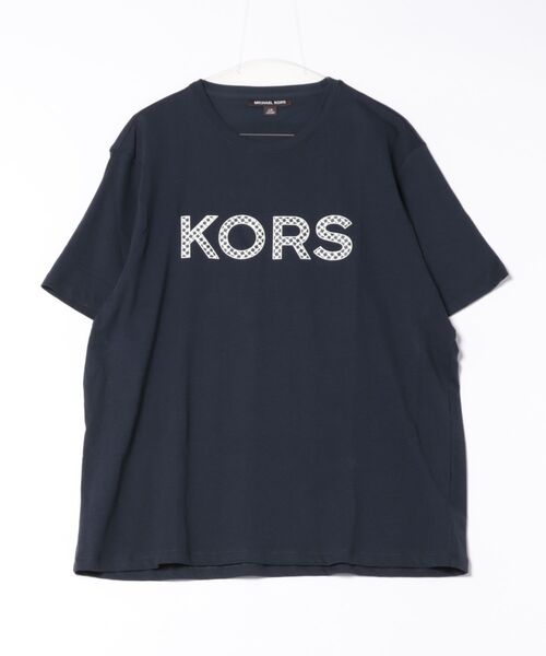 新品 マイケルコース MICHAELKORS サテンシャツ ブラック MICHAEL KORS（マイケルコース）の「フラッグシップ ロゴTシャツ