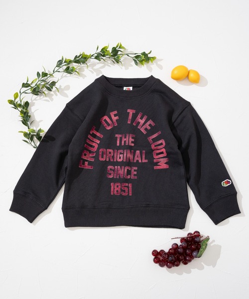 FRUIT OF THE LOOM（フルーツオブザルーム）の「【FRUIT OF THE LOOM】プリントスウェット① / キッズ / ユニセックス / ロゴプリント（スウェット・キッズ・オレンジ/ブラック/ブルー・110cm/130cm/150cm）」の5枚目の写真