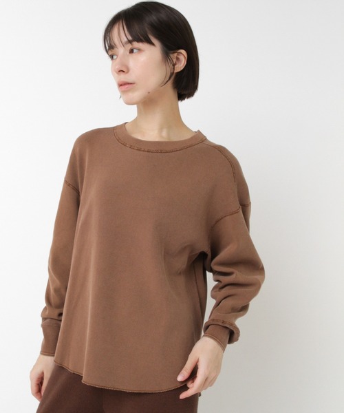 RNA-N(アールエヌエーエヌ)の「M2574 ピグメントダイリブプルオーバー(Tシャツ/カットソー・レディース・ブラウン/ブルー/チャコール・FREE)」の2枚目の写真
