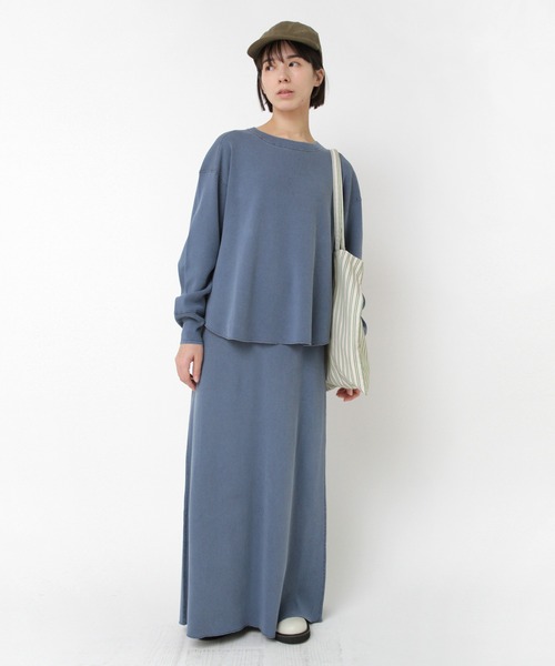 RNA-N(アールエヌエーエヌ)の「M2574 ピグメントダイリブプルオーバー(Tシャツ/カットソー・レディース・ブラウン/ブルー/チャコール・FREE)」の4枚目の写真
