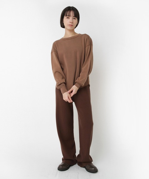 RNA-N(アールエヌエーエヌ)の「M2574 ピグメントダイリブプルオーバー(Tシャツ/カットソー・レディース・ブラウン/ブルー/チャコール・FREE)」の12枚目の写真
