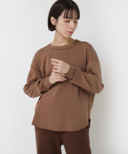 RNA-N(アールエヌエーエヌ)の「M2574 ピグメントダイリブプルオーバー(Tシャツ/カットソー・レディース・ブラウン/ブルー/チャコール・FREE)」の19枚目の写真