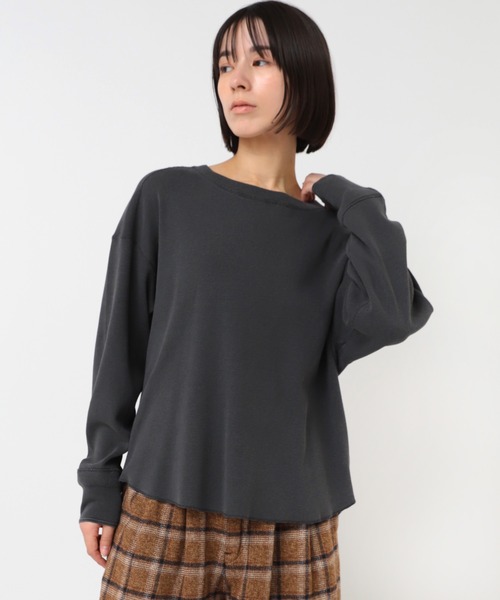 RNA-N(アールエヌエーエヌ)の「M2574 ピグメントダイリブプルオーバー(Tシャツ/カットソー・レディース・ブラウン/ブルー/チャコール・FREE)」の16枚目の写真