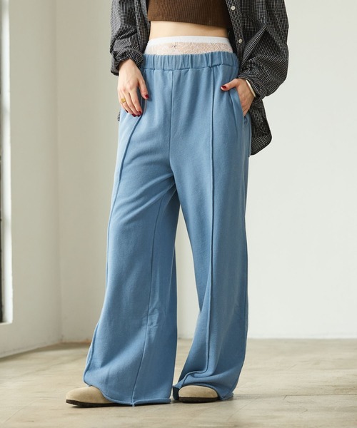 GEORGE'S（ジョージズ）の「シームスウエットパンツ（スウェットパンツ・レディース・グレー/ブルー/ブラック・MEDIUM/SMALL）」の3枚目の写真