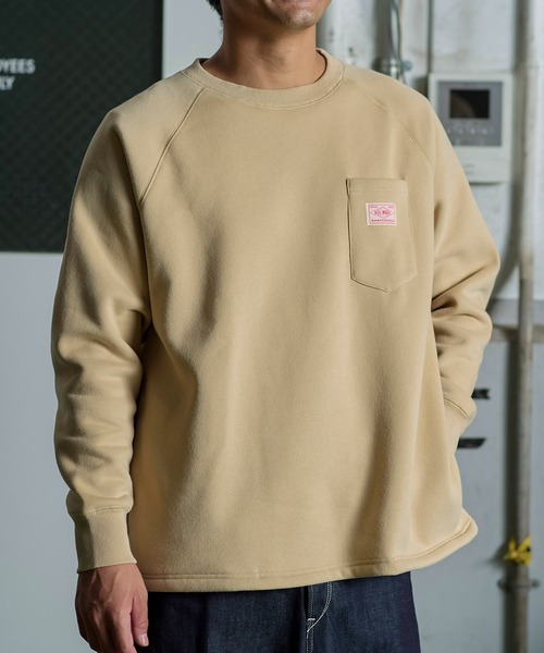 BIG MIKE（ビッグマイク）の「BIG MIKE サングラスポケット クルースウェット（スウェット・メンズ・ブラック/グレー/サンドベージュ・LARGE/X-LARGE）」の7枚目の写真