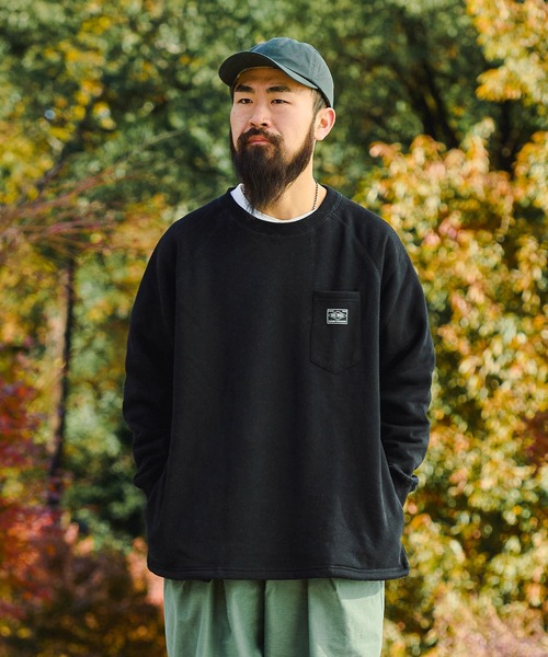 BIG MIKE（ビッグマイク）の「BIG MIKE サングラスポケット クルースウェット（スウェット・メンズ・ブラック/グレー/サンドベージュ・LARGE/X-LARGE）」の8枚目の写真