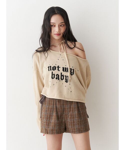 jouetie（ジュエティ）の「ベロアリボンショートパンツ【セットアップ対応】（その他パンツ・レディース・グレー/ピンク/ブラウン・MEDIUM）」の9枚目の写真