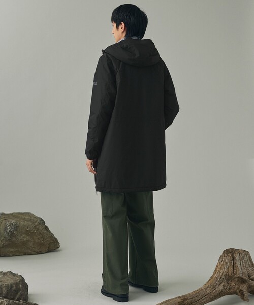 AIGLE(エーグル)の「【RainPack Warm】透湿防水 レインパックウォーム ロングジャケット(ダウンジャケット/コート・レディース・ブラック/アイボリー/ブルーグレー/モスグリーン/ダークネイビー・M/S/L)」の9枚目の写真