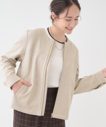 DRESKIP | 【S-LL】上品さを纏う やわらか フェイクスエードブルゾン(ブルゾン)