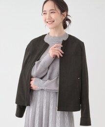 DRESKIP（ドレスキップ）の「やわらかフェイクスエードブルゾン（ブルゾン・レディース）」