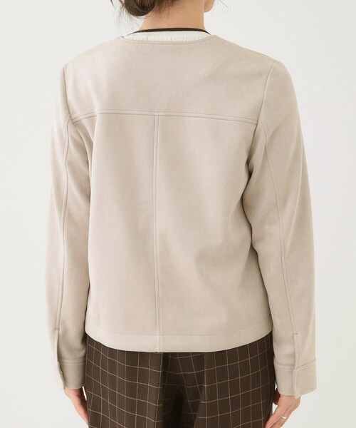 DRESKIP（ドレスキップ）の「【S-LL】上品さを纏う やわらか フェイクスエードブルゾン（ブルゾン・レディース・ライトベージュ/ブラック/ブラウン系・02/03/04/01）」の22枚目の写真