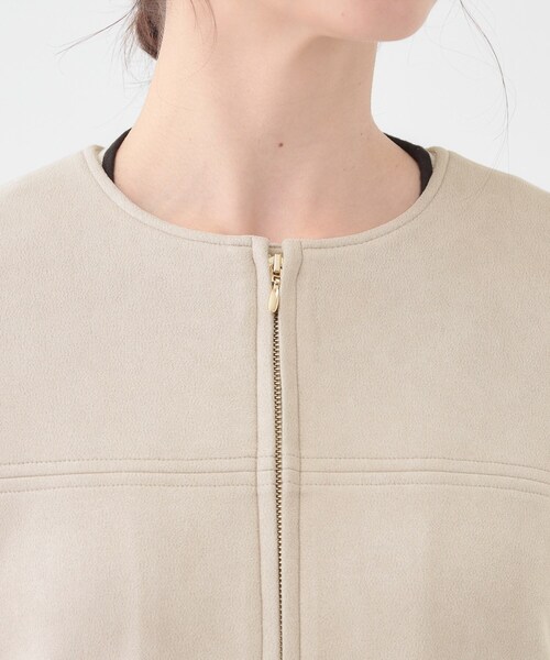 DRESKIP（ドレスキップ）の「【S-LL】上品さを纏う やわらか フェイクスエードブルゾン（ブルゾン・レディース・ライトベージュ/ブラック/ブラウン系・02/03/04/01）」の21枚目の写真