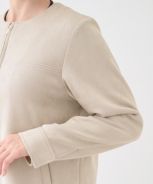 DRESKIP（ドレスキップ）の「【S-LL】上品さを纏う やわらか フェイクスエードブルゾン（ブルゾン・レディース・ライトベージュ/ブラック/ブラウン系・02/03/04/01）」の20枚目の写真