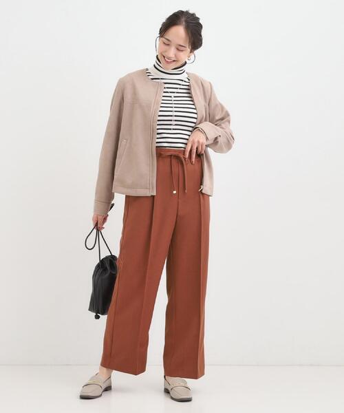 DRESKIP（ドレスキップ）の「【S-LL】上品さを纏う やわらか フェイクスエードブルゾン（ブルゾン・レディース・ライトベージュ/ブラック/ブラウン系・02/03/04/01）」の15枚目の写真