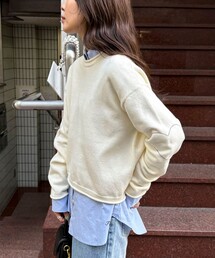 fredy emue（フレディエミュ）の「【新色追加！/主役級ニット】ハートステッチニットプルオーバー（ニット/セーター）」