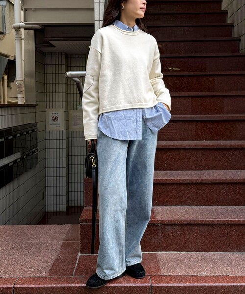 fredy emue(フレディエミュ)の「【新色追加!/主役級ニット】ハートステッチニットプルオーバー(ニット/セーター・レディース・グレー/サックスブルー/アイボリー/ボルドー・38)」の21枚目の写真