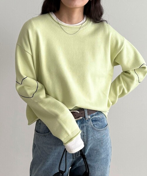 セール】【新色追加！/主役級ニット】ハートステッチニットプル