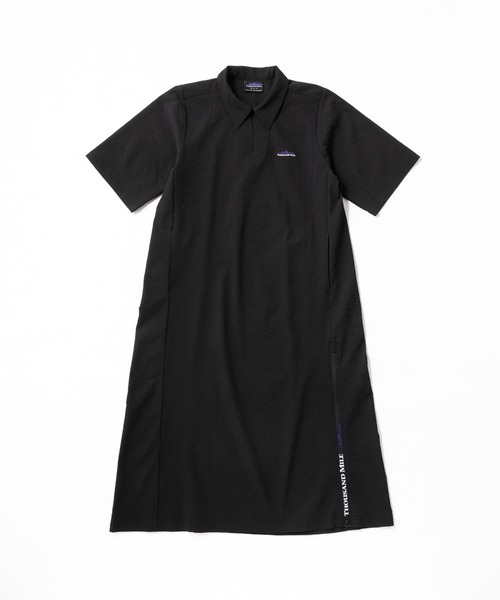 THOUSAND MILE（サウザンドマイル）の「[L's]SHORT SLEEVE SKIPPER OP SEERSUCKER/ショートスリーブスキッパーワンピース シアサッカー（ワンピース・レディース・ブラック/ブラウン/ネイビー/イエロー・FREE）」の2枚目の写真
