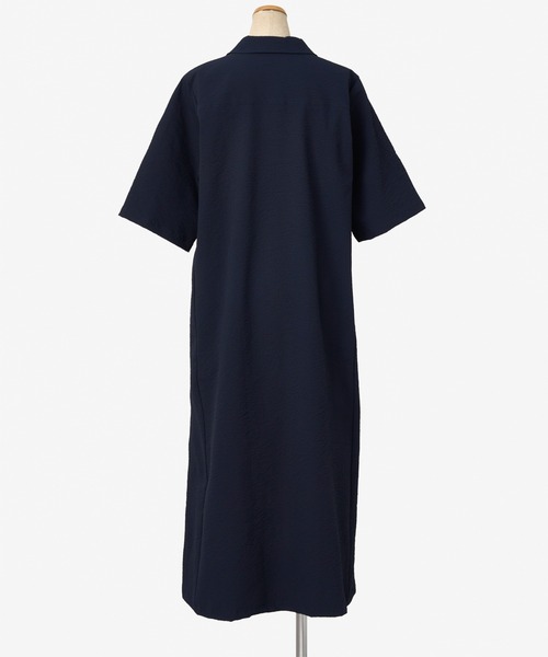 THOUSAND MILE（サウザンドマイル）の「[L's]SHORT SLEEVE SKIPPER OP SEERSUCKER/ショートスリーブスキッパーワンピース シアサッカー（ワンピース・レディース・ブラック/ブラウン/ネイビー/イエロー・FREE）」の14枚目の写真