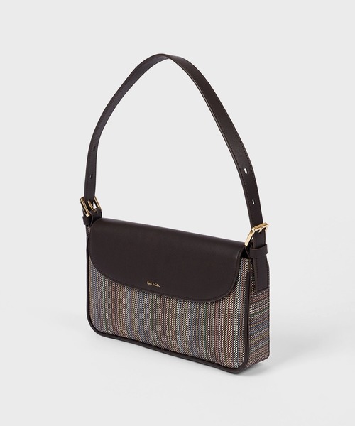 Paul Smith(ポールスミス)の「ウィメンズ "Signature Stripe" トップハンドル バッグ / 455903 8209(ハンドバッグ・レディース・ダークブラウン・FREE)」の2枚目の写真