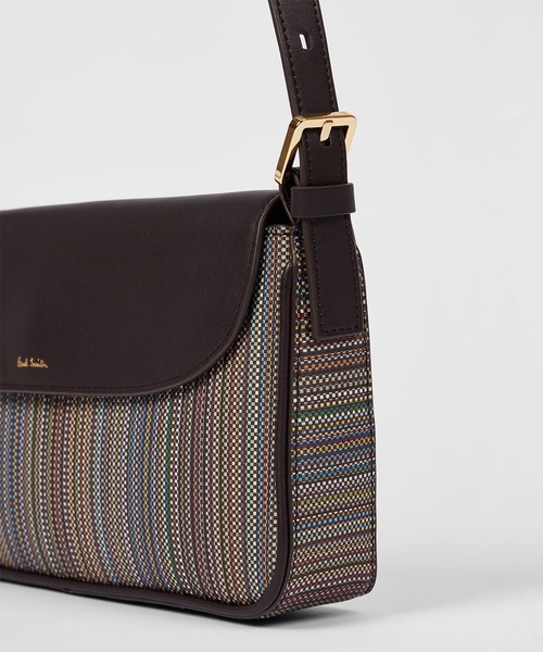 Paul Smith(ポールスミス)の「ウィメンズ "Signature Stripe" トップハンドル バッグ / 455903 8209(ハンドバッグ・レディース・ダークブラウン・FREE)」の4枚目の写真